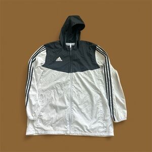 Adidas Men's Black and White Windbreaker